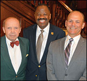 Photo of Mermelstein, Dean Blake Morant, and the Hon. Howard Speicher. Link to Stephen Mermelstein story.